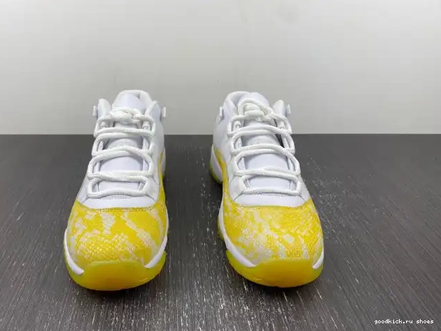 Rep AH7860-107 11 Low Air WMNS Jordan Yellow Snakeskin 0613